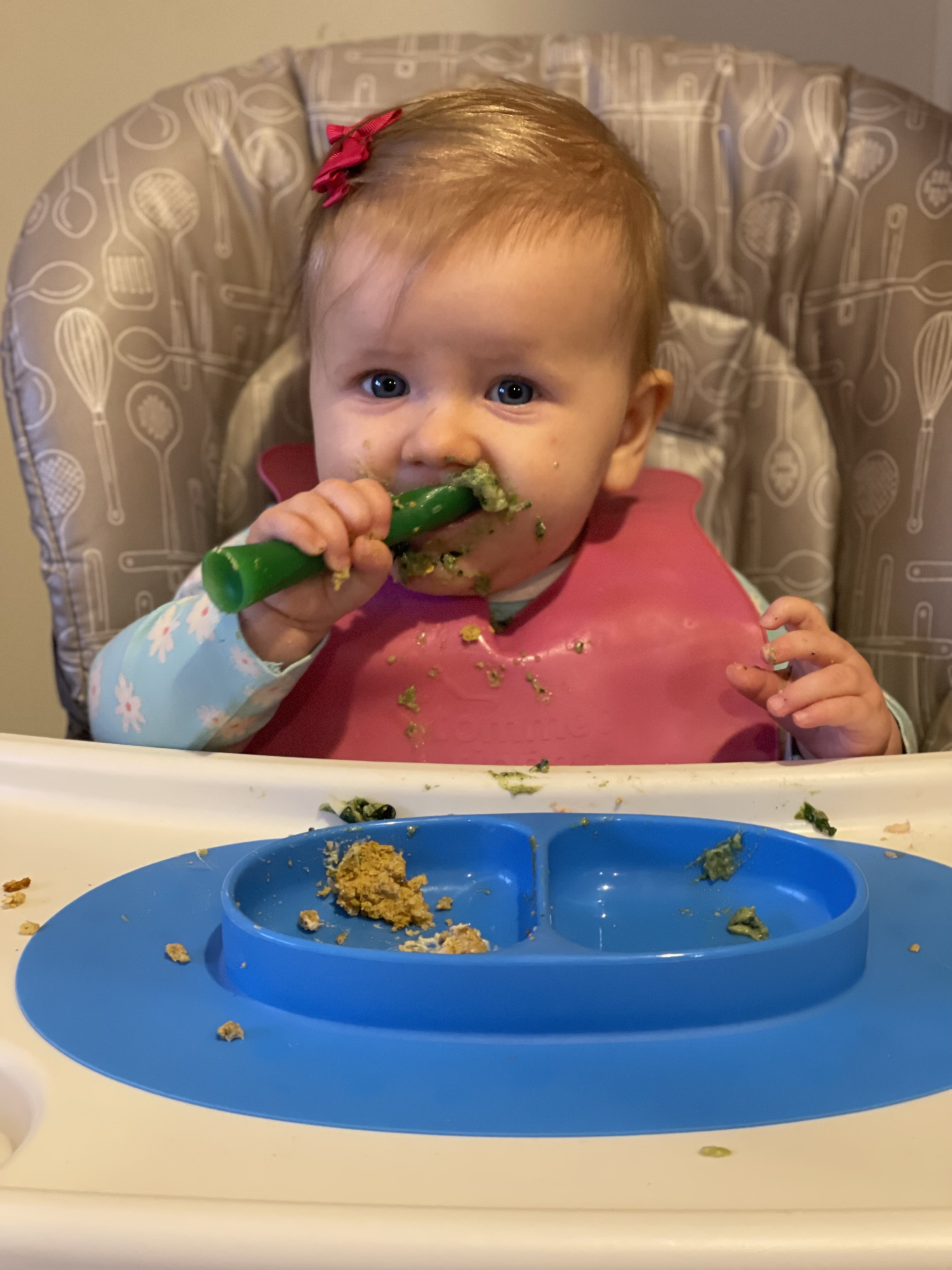 Child receiving feeding therapy