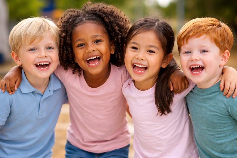 Children enjoying group play therapy session at First Connect