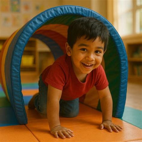 Child in sensory play therapy session